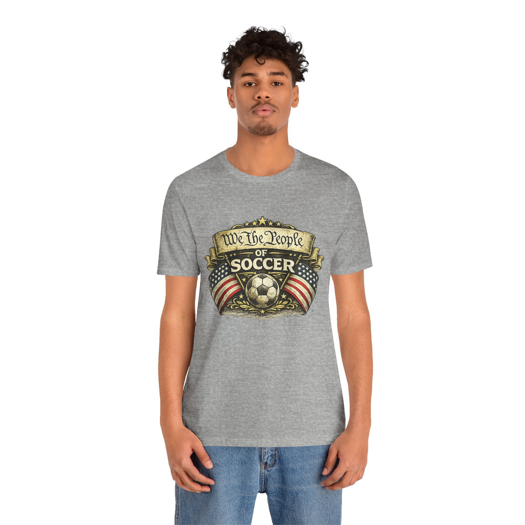 We The People of Soccer T-Shirt — American Flag Vintage Soccer Tee