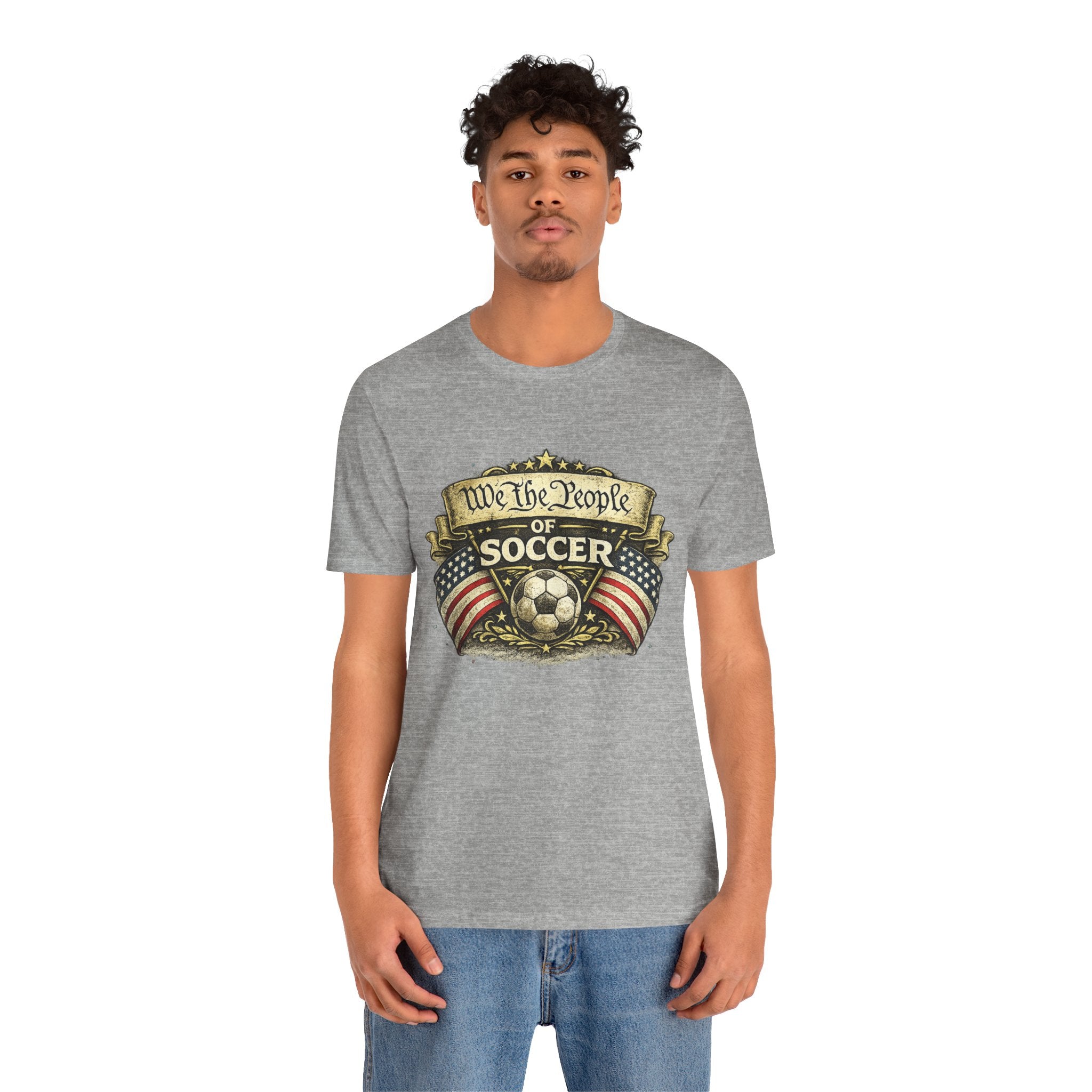 We The People of Soccer T-Shirt — American Flag Vintage Soccer Tee