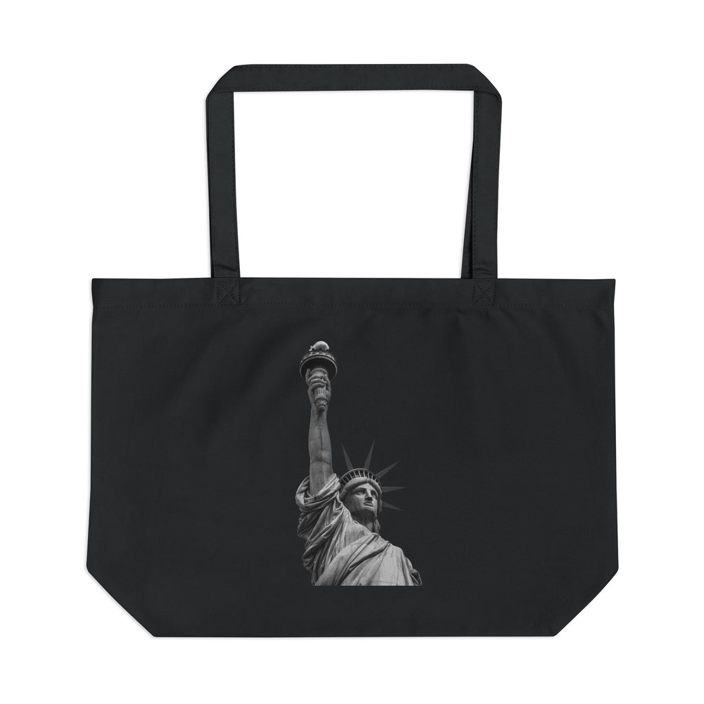 Statue of Liberty Large Eco Tote – Vintage NYC Landmark Canvas Beach & Shopping Bag