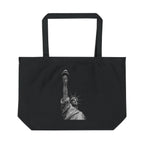 Statue of Liberty Large Eco Tote – Vintage NYC Landmark Canvas Beach & Shopping Bag