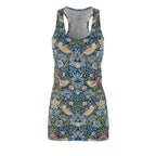 Floral Bird Pattern Racerback Dress — Vintage William Morris Style