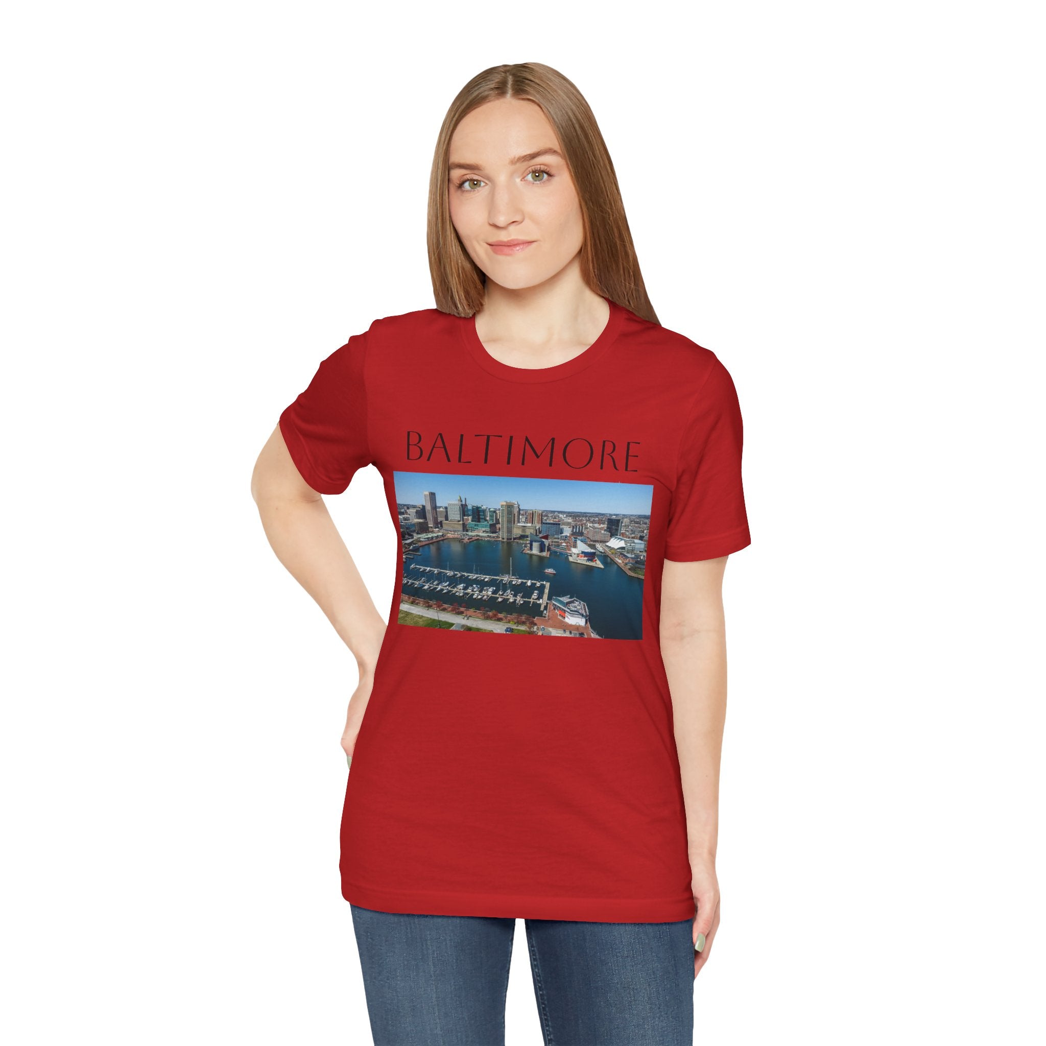 Baltimore Skyline Photo Tee — Inner Harbor Cityscape T-Shirt