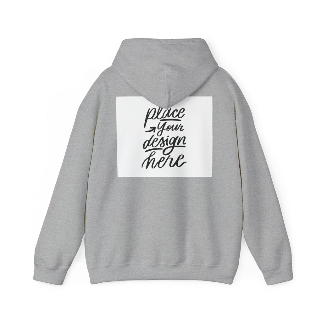 Classic Hoodie with Centered Design – 'Place Your Design Here'