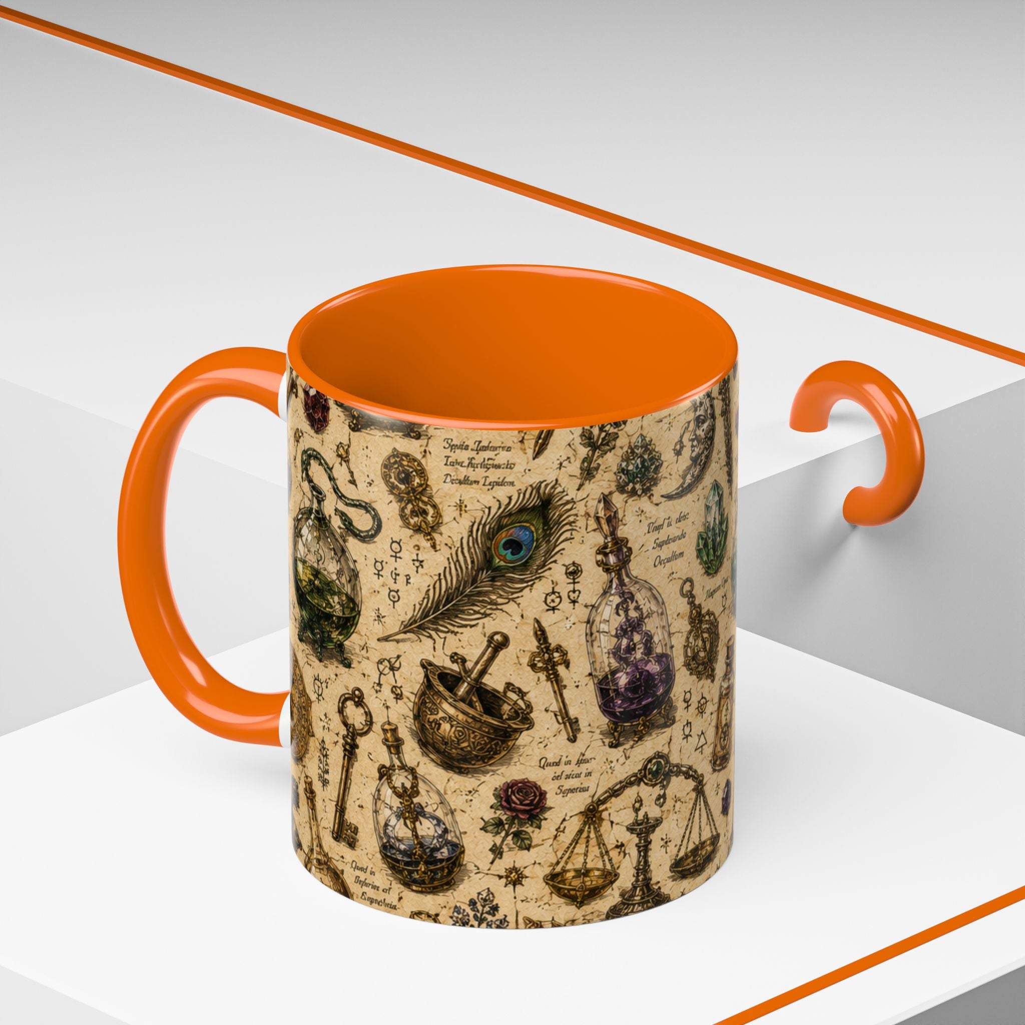 The Alchemist's Cabinet Coffee Mug — Vintage Apothecary Accent Mug (11/15 oz)