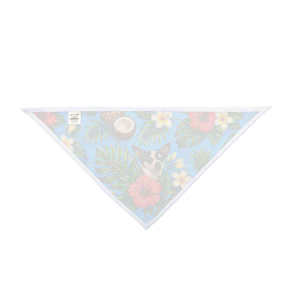 Tropical Dog Bandana — Hawaiian Floral & Pineapple Pet Scarf
