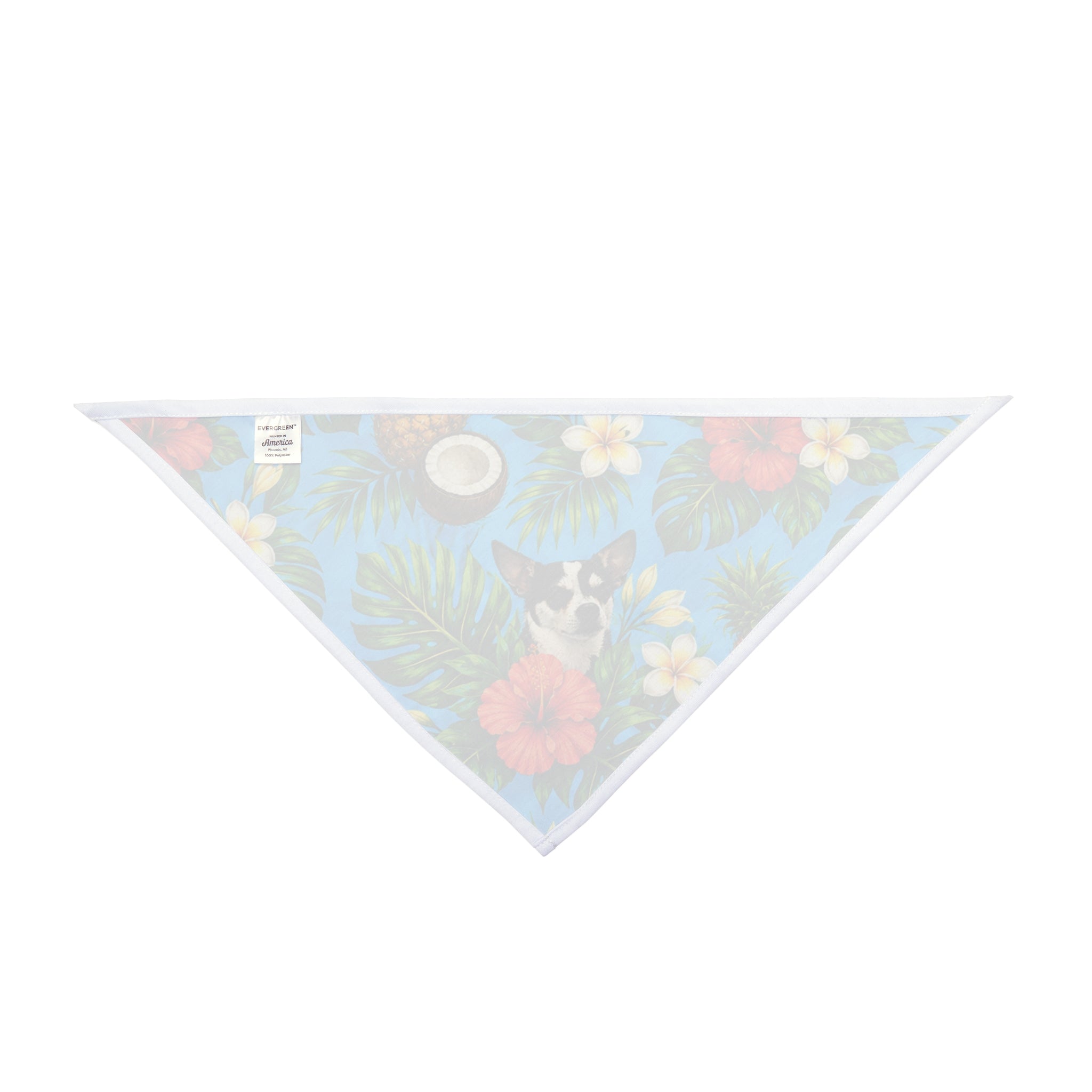 Tropical Dog Bandana — Hawaiian Floral & Pineapple Pet Scarf