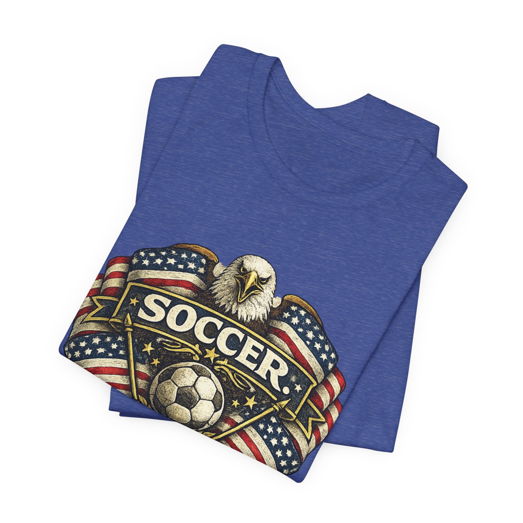 Soccer Deal With It T-Shirt — Patriotic Eagle Soccer Tee for Players & Fans