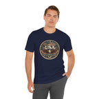 USA Eagle Vintage Patriotic T-Shirt — American Flag Graphic Tee