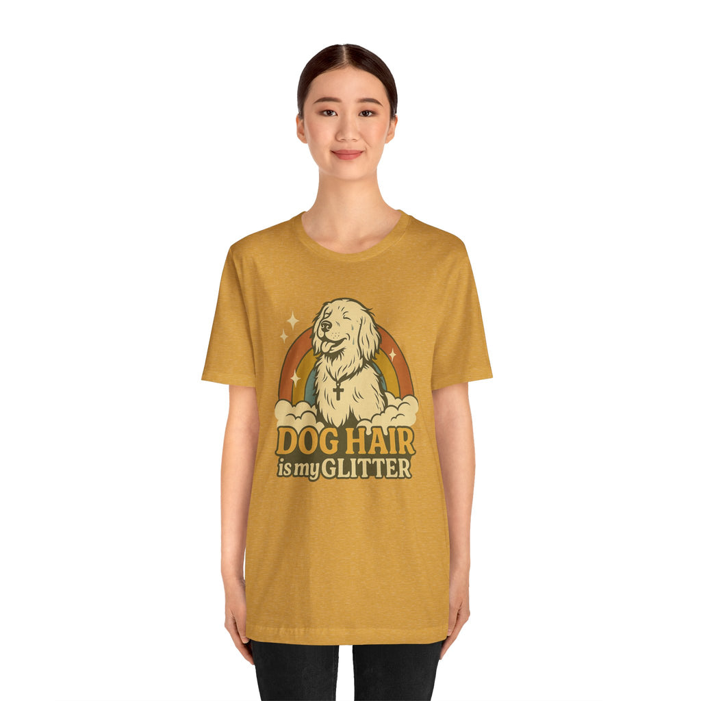 "Dog Hair Is My Glitter" – Retro Golden Vibes Edition