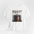 Patriotic Dog T-Shirt - Photo Print with American Flag Bunting
