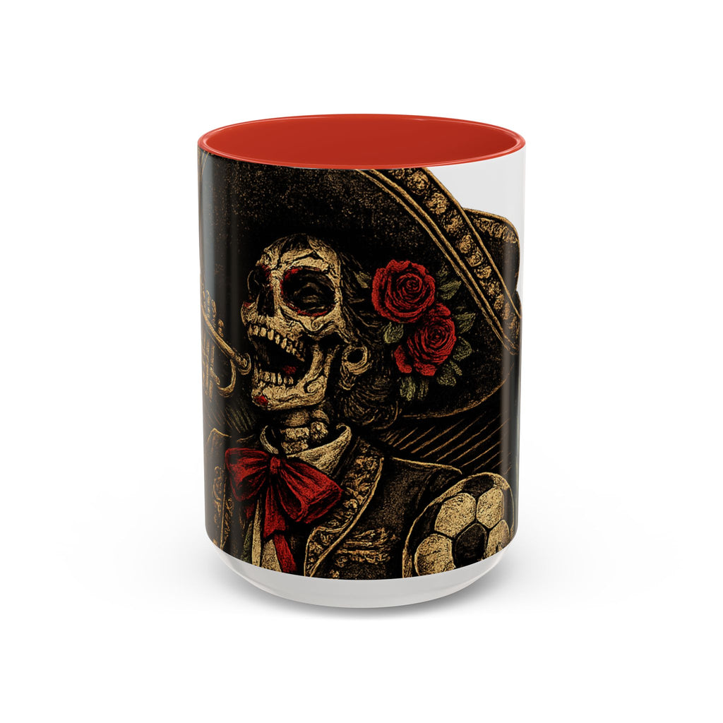 Day of the Dead Soccer Skull Accent Mug — 11/15oz