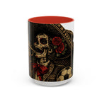 Day of the Dead Soccer Skull Accent Mug — 11/15oz