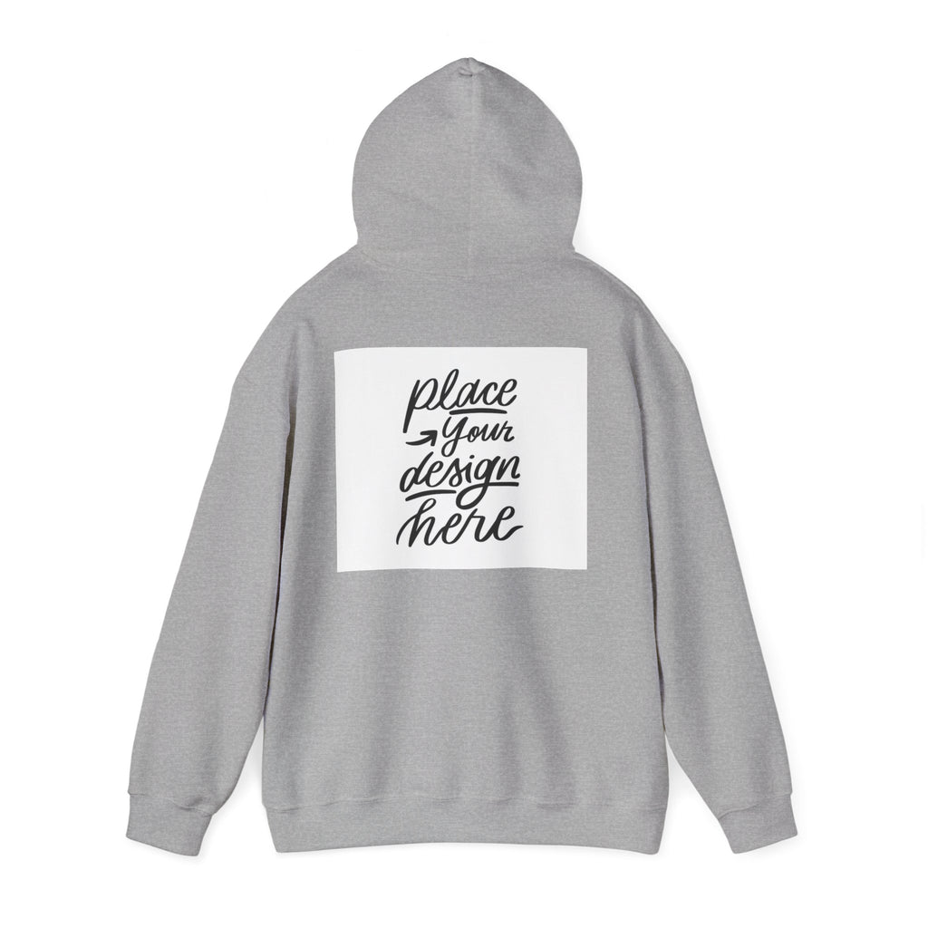 Classic Hoodie with Centered Design – 'Place Your Design Here'