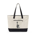 Statue of Liberty Canvas Tote — Zippered Eco Travel Bag