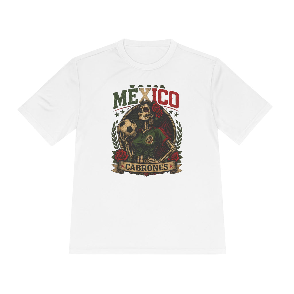 Mexico Cabrones Skull Soccer Tee — Mexican Pride Football T‑Shirt