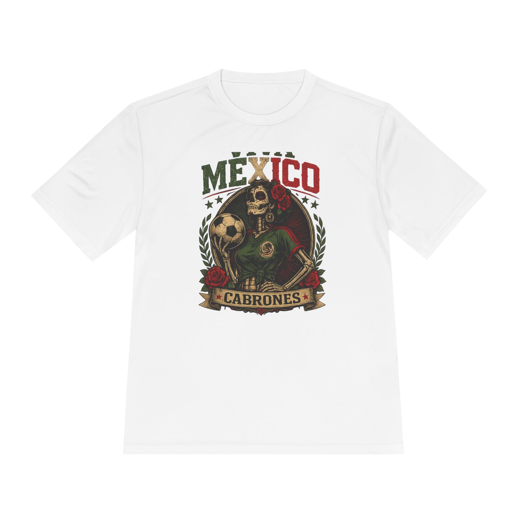 Mexico Cabrones Skull Soccer Tee — Mexican Pride Football T‑Shirt