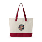 250th Anniversary American Flag Canvas Tote Bag — Zippered Patriotic Tote