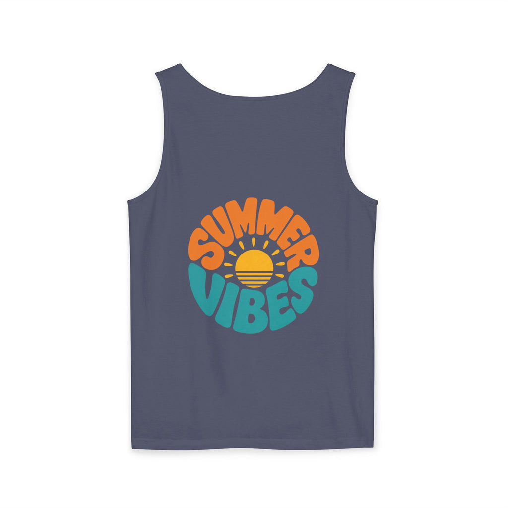Summer Vibes Unisex Tank Top - Retro Sun Graphic