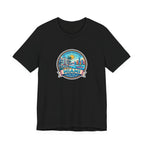 Miami Beach Vintage Logo Tee — Miami Skyline Sunset T‑Shirt