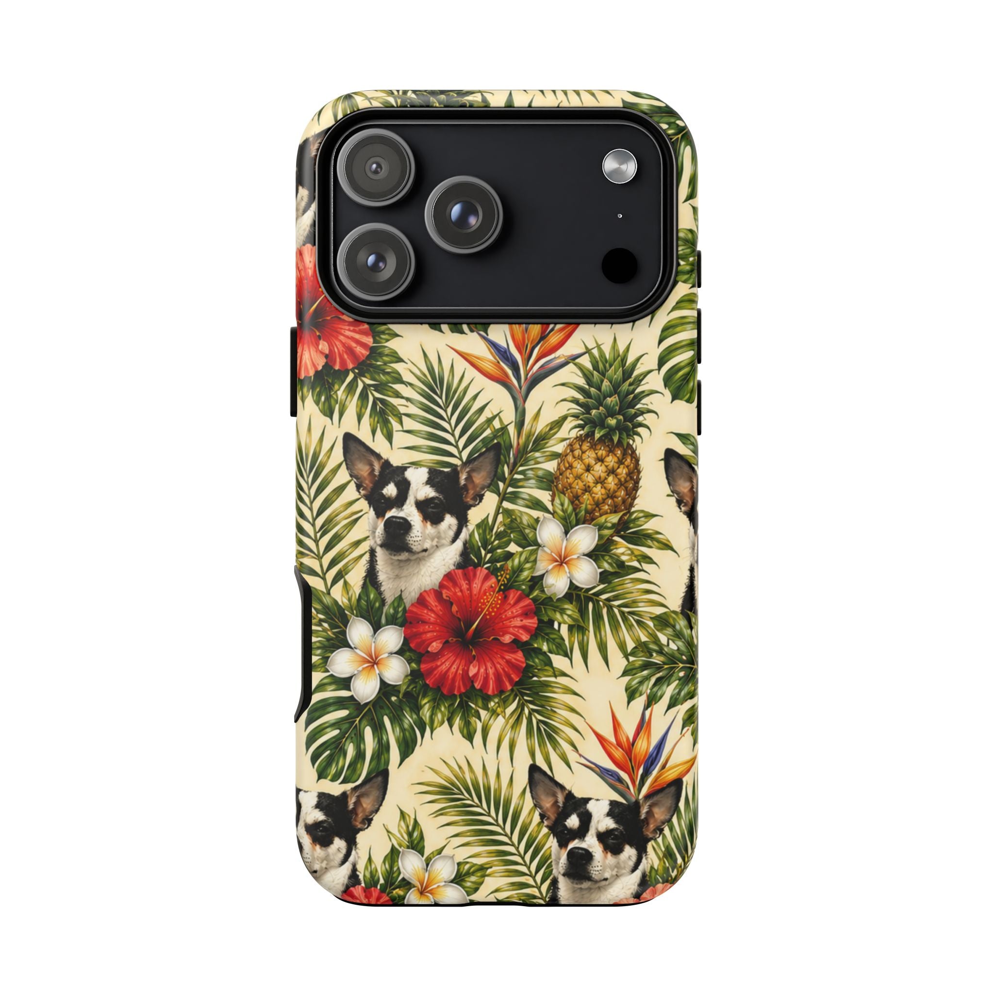 Tropical chihuahua Phone Case — Floral Pineapple Protective Tough Case
