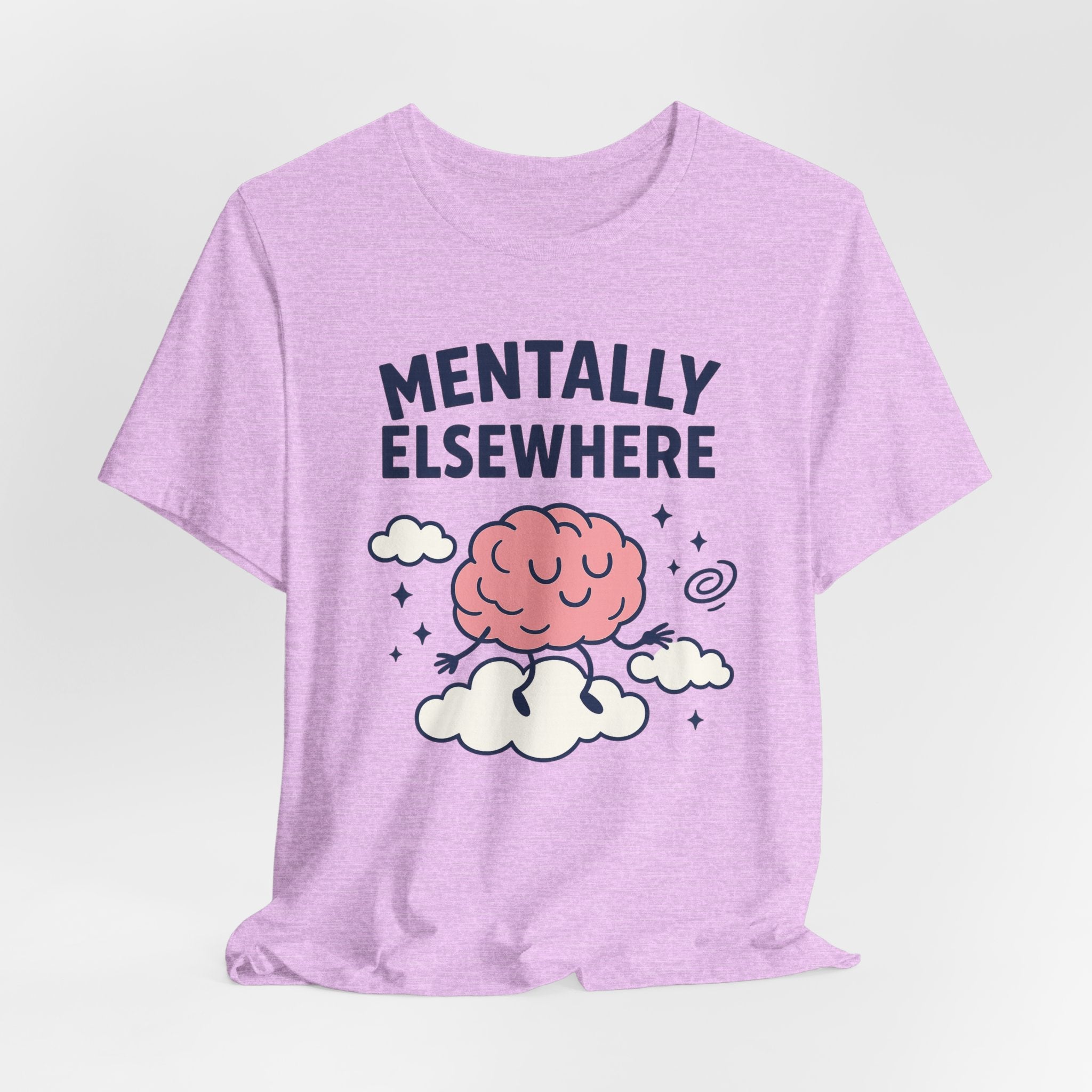 Mentally Elsewhere T-Shirt — Cute Brain on Cloud Graphic Tee