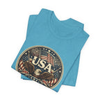 USA Eagle Vintage Patriotic T-Shirt — American Flag Graphic Tee