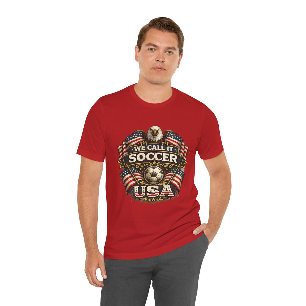 We Call It Soccer USA T-Shirt – Patriotic Eagle Soccer Tee