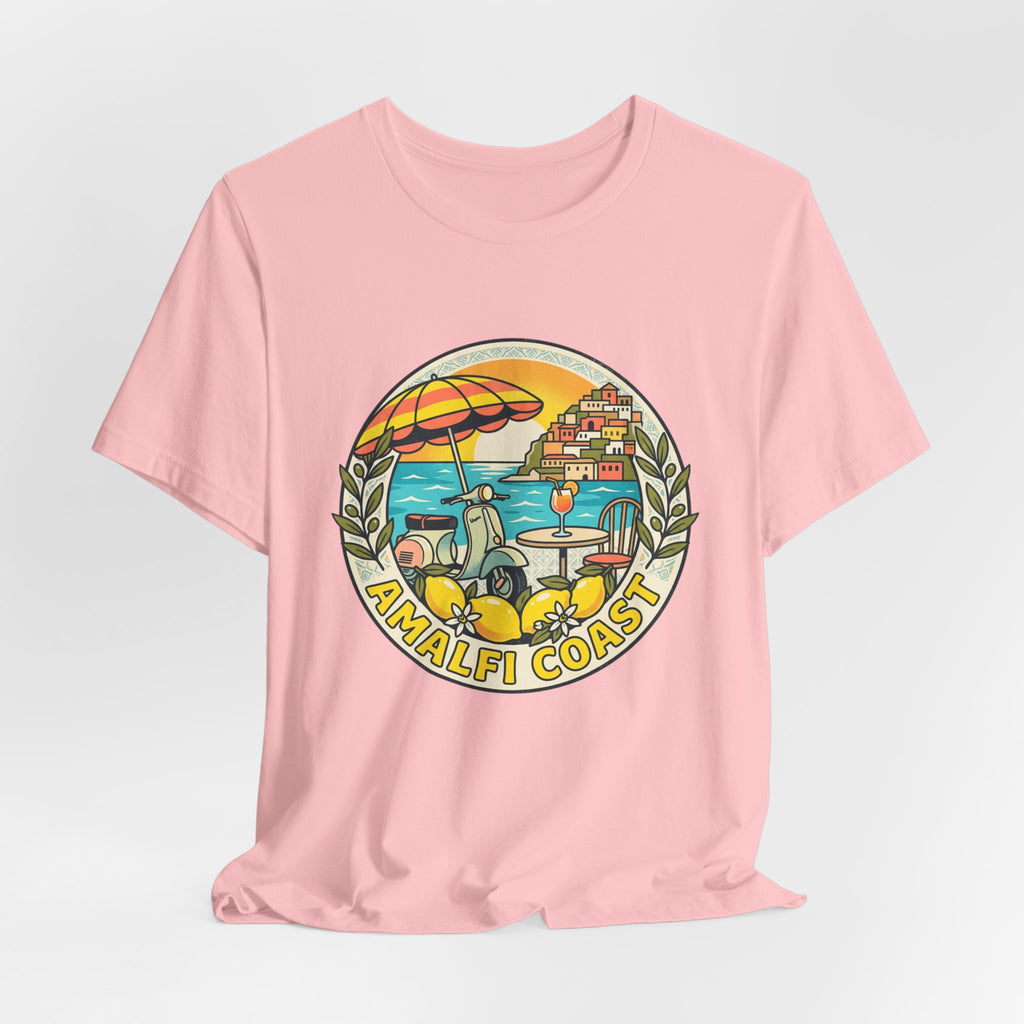 Amalfi Coast Vintage Travel Tee — Scenic Lemon & Vespa Graphic