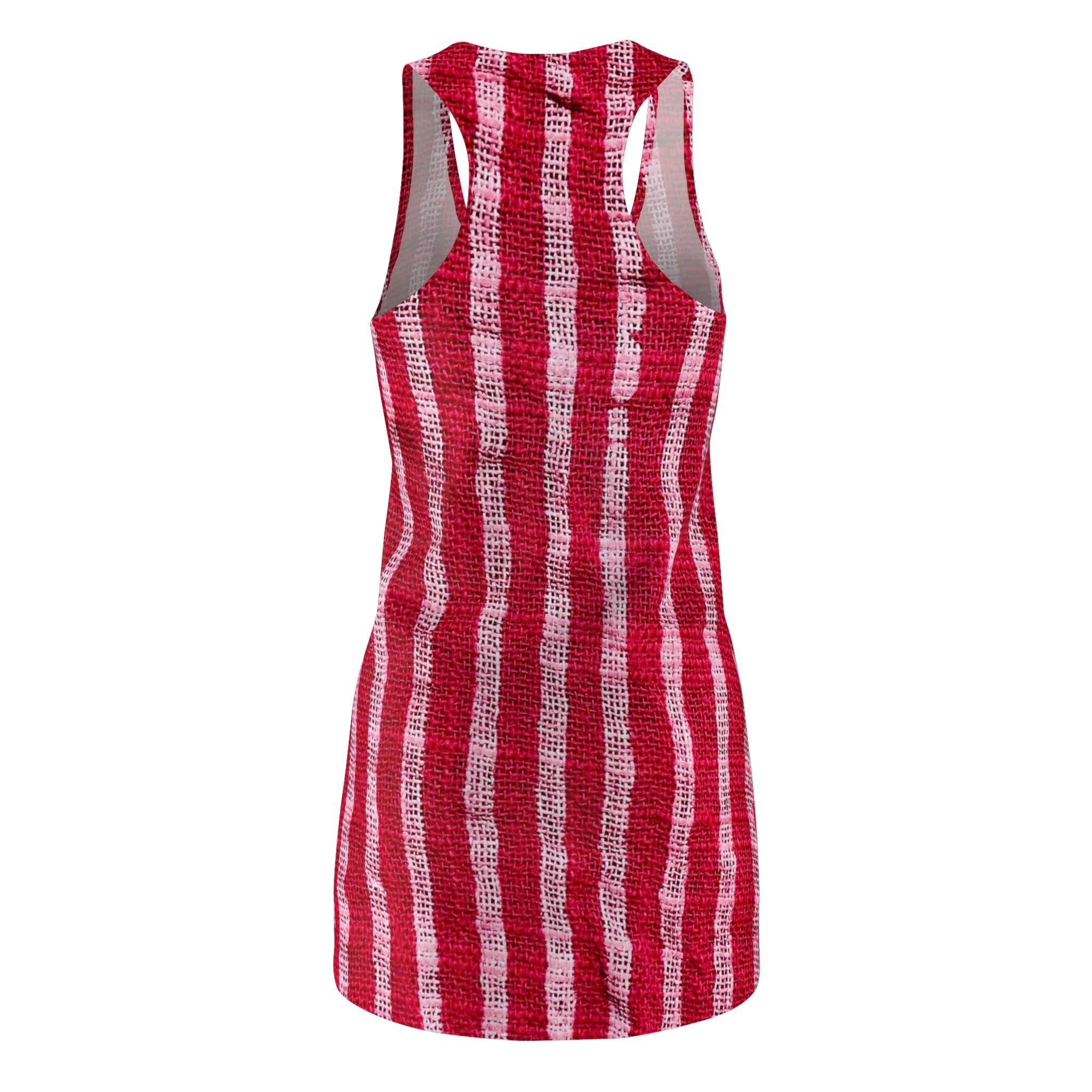 Red Tie-Dye Stripe Racerback Dress