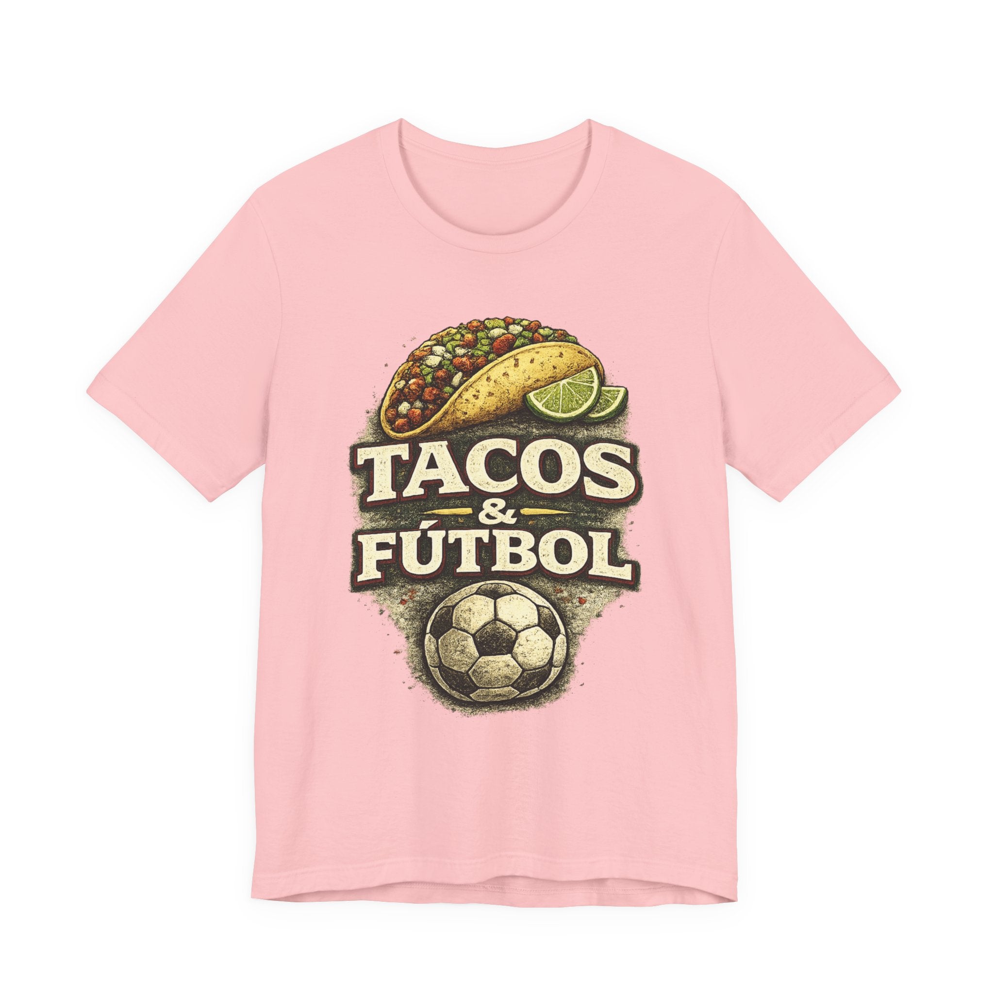 T-Shirt — Tacos & Fútbol Graphic Tee — Soccer Fan Mexican Food Mashup