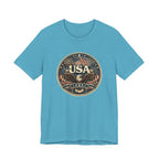 USA Eagle Vintage Patriotic T-Shirt — American Flag Graphic Tee