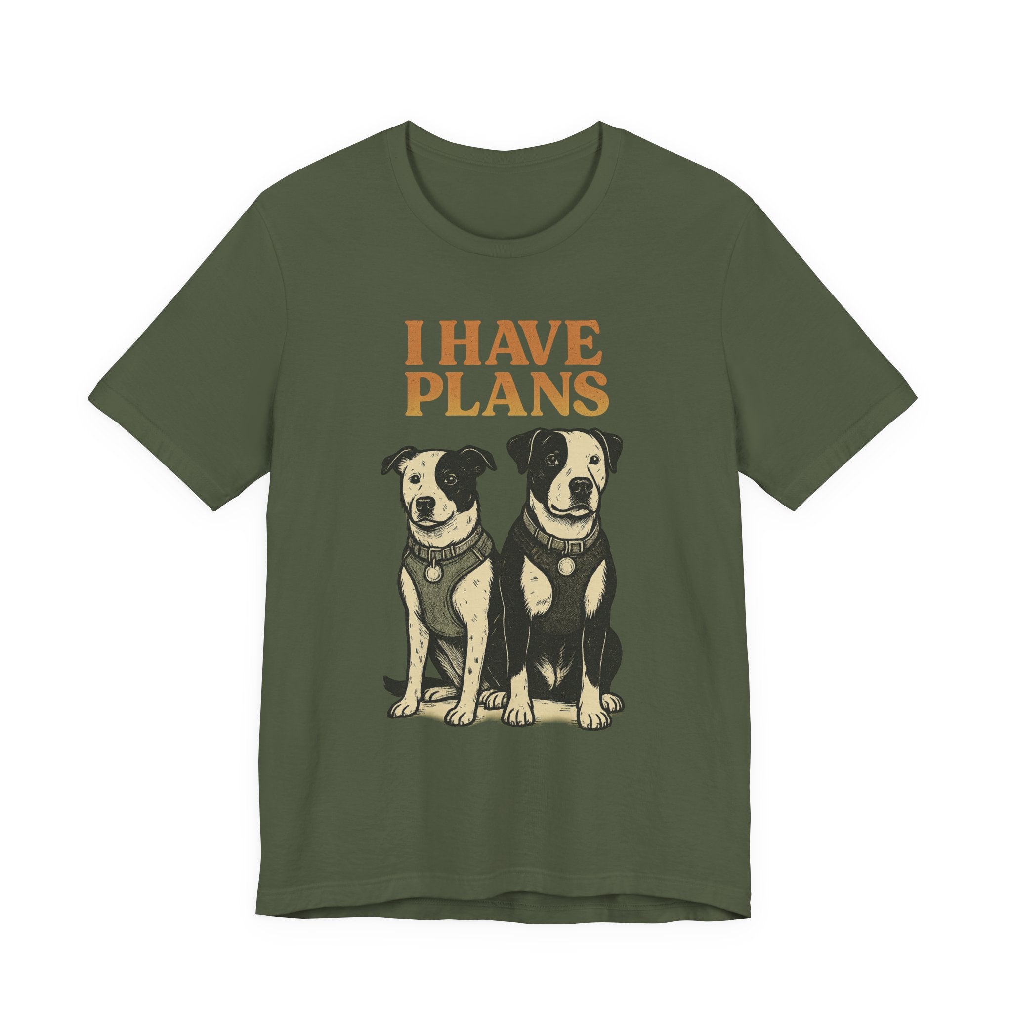 "I Have Plans" – Two-Dog Agenda Tee (Border Collie Mix + Great Dane Mix)