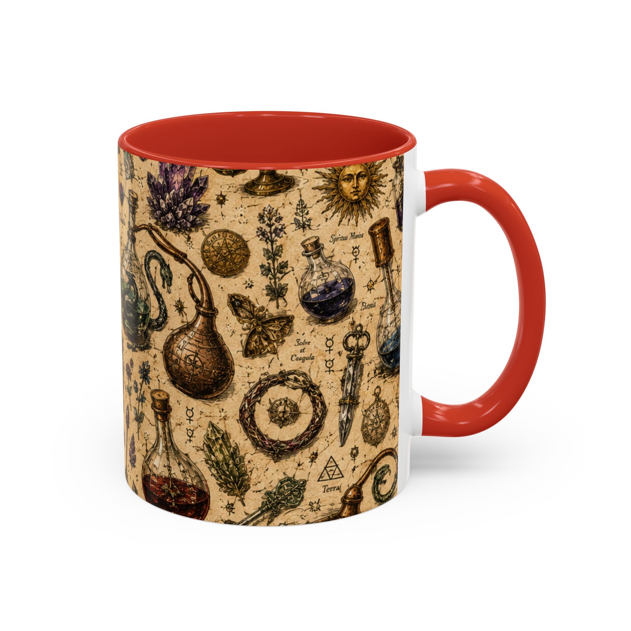 The Alchemist's Cabinet Coffee Mug — Vintage Apothecary Accent Mug (11/15 oz)