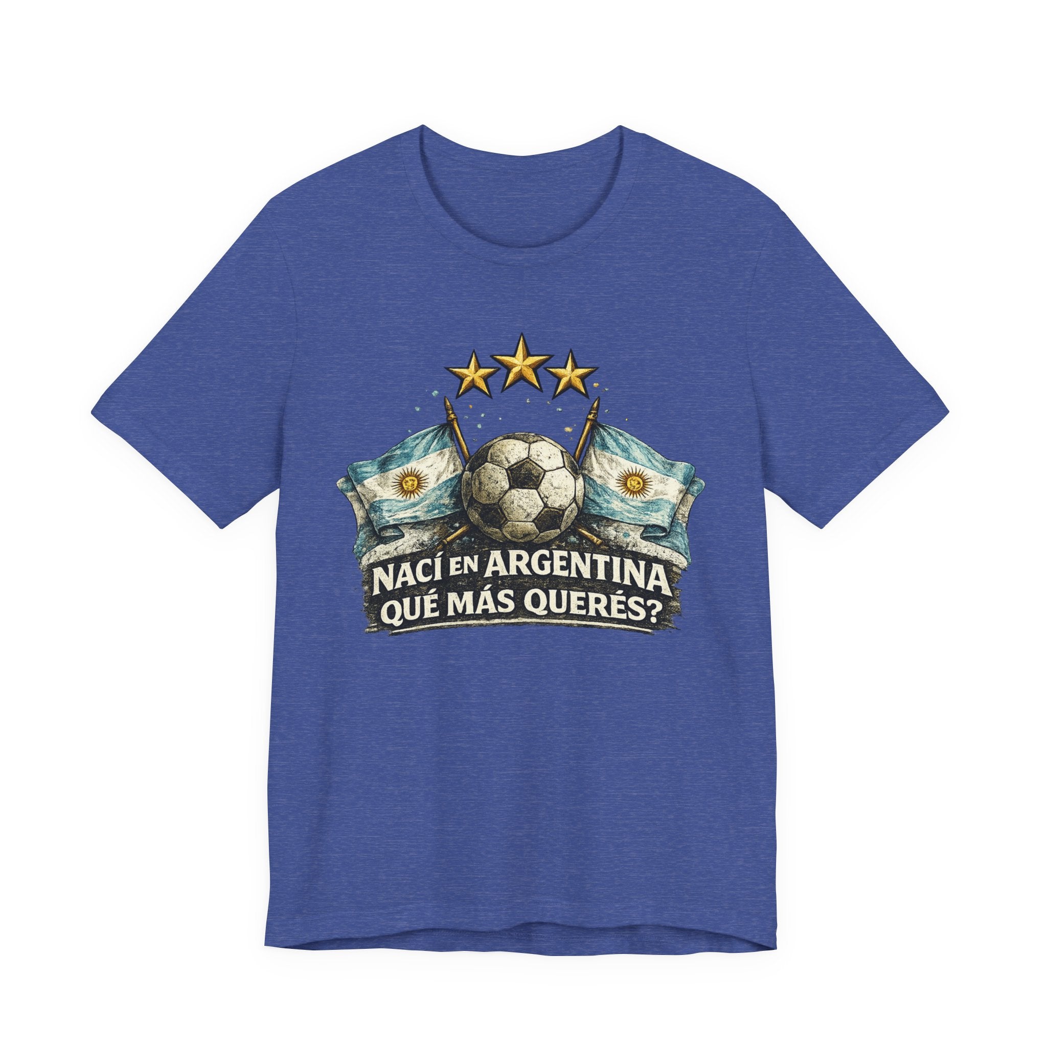 Argentina Soccer T-Shirt — "Nací en Argentina, ¿Qué más querés?" Vintage Football Tee