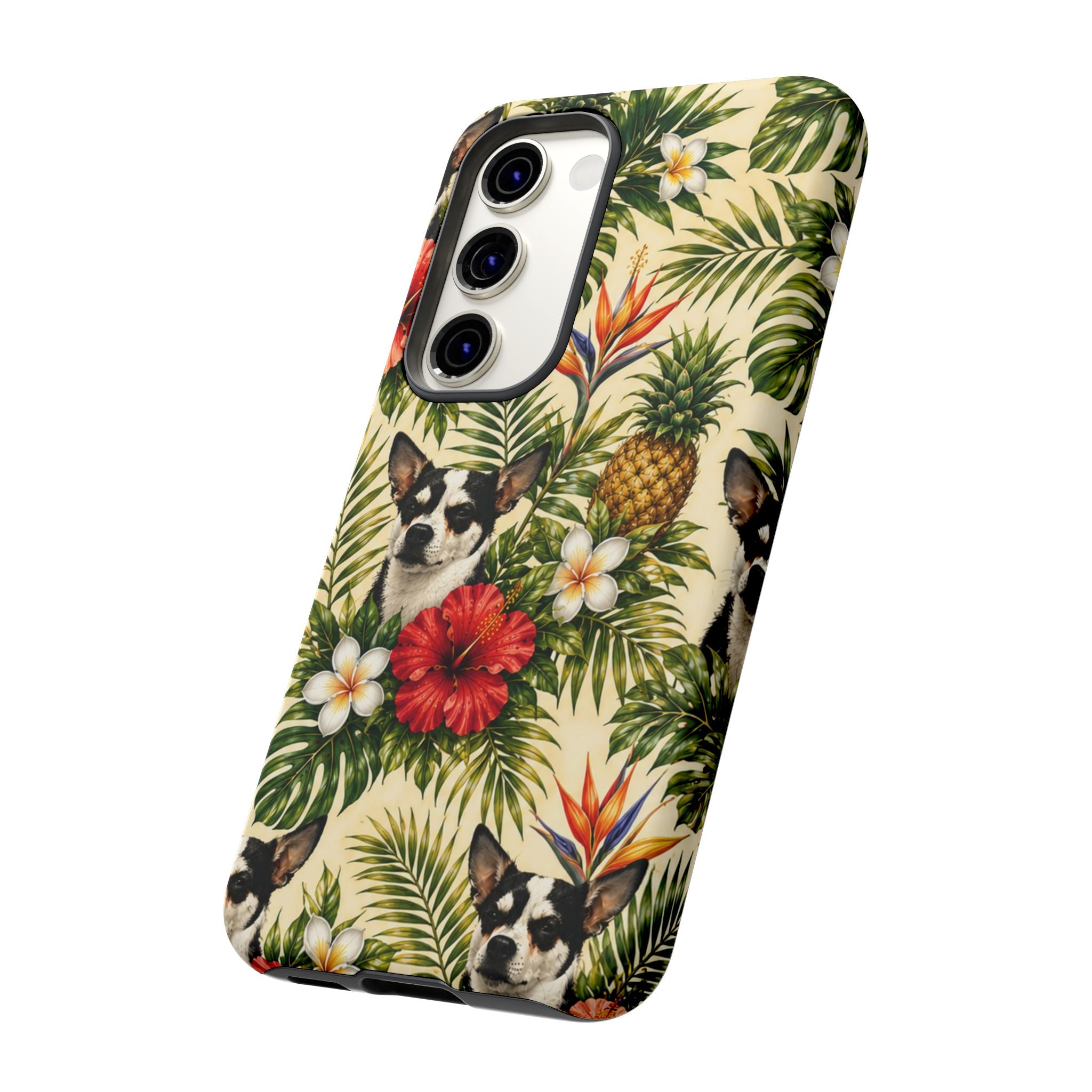 Tropical chihuahua Phone Case — Floral Pineapple Protective Tough Case