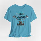 Live Laugh Loot Viking Tee – Funny Norse Drakkar & Axes Shirt