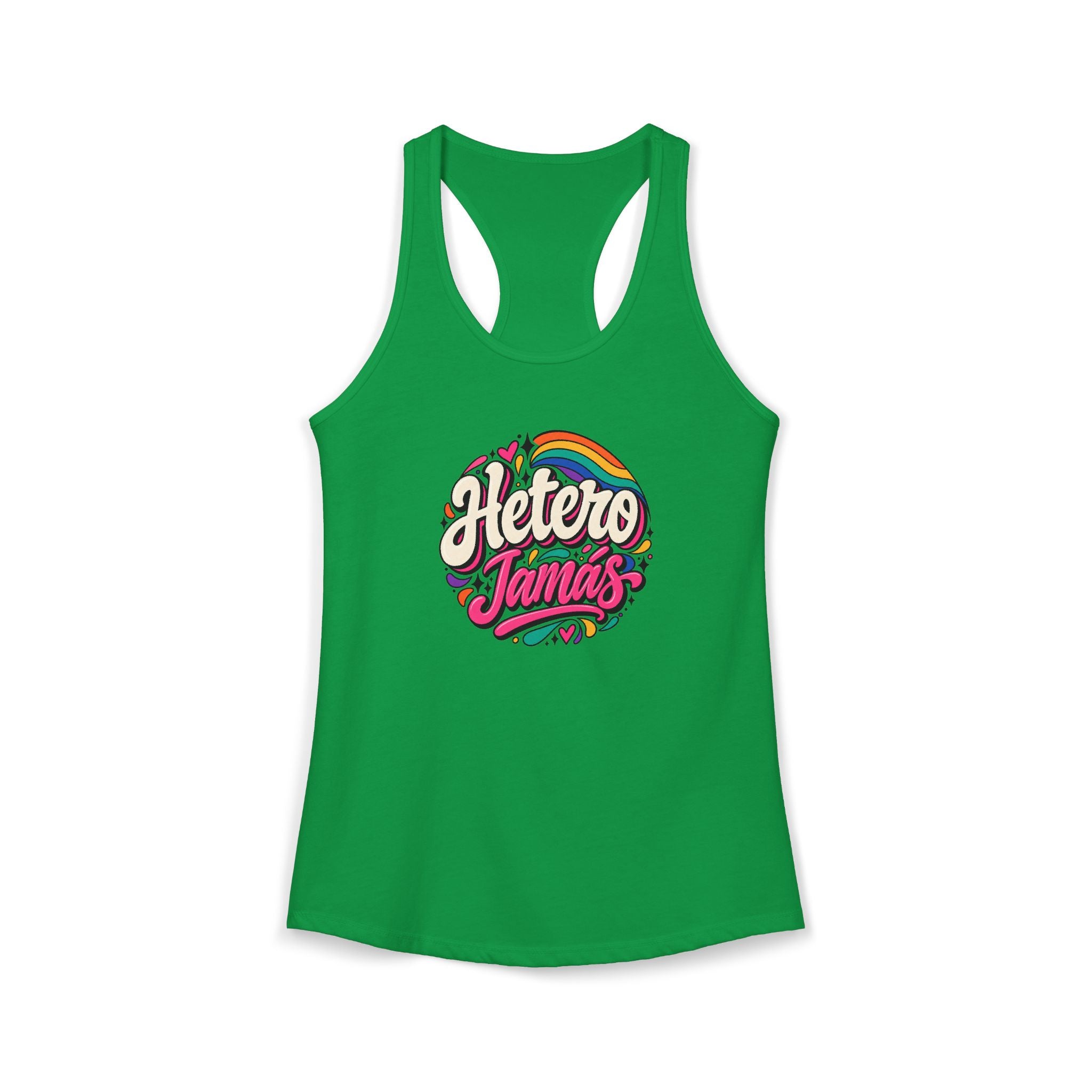 Women's Ideal Racerback Tank - "Hetero Jamás"