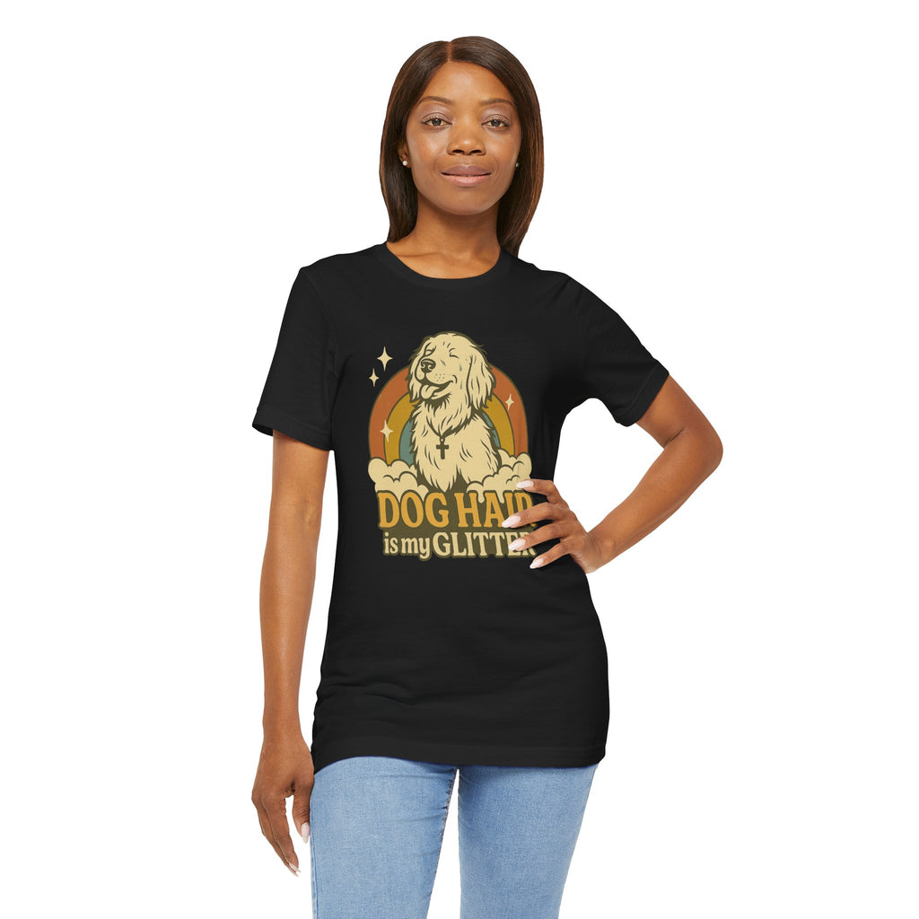 "Dog Hair Is My Glitter" – Retro Golden Vibes Edition