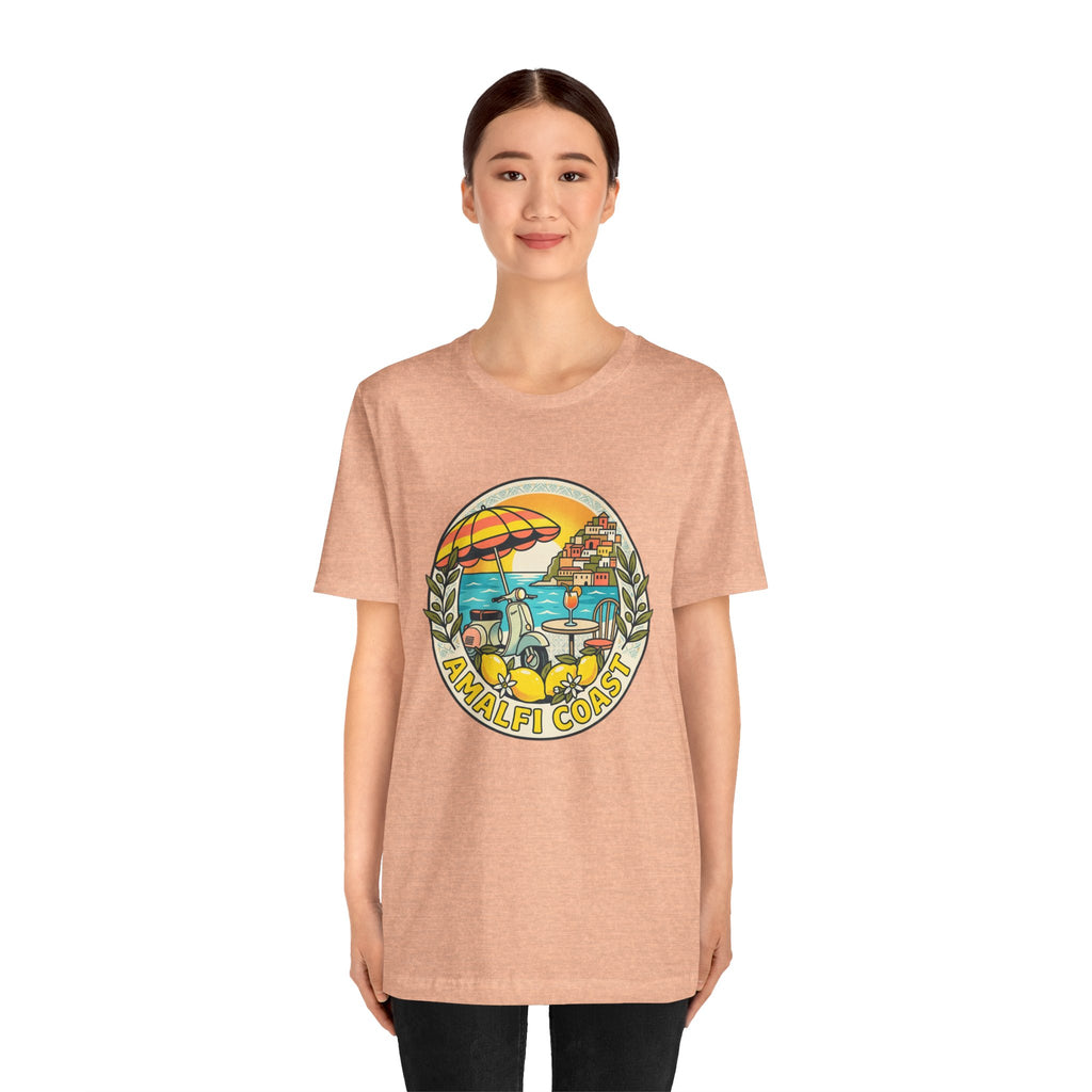 Amalfi Coast Vintage Travel Tee — Scenic Lemon & Vespa Graphic
