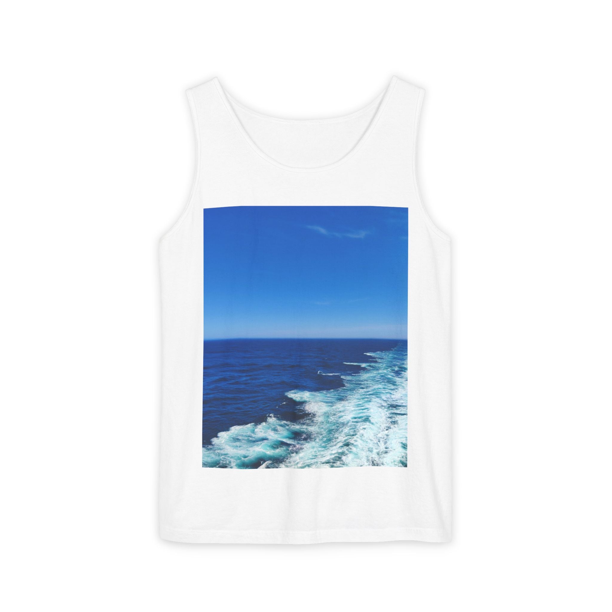 Ocean View Photo Tank Top — Coastal Beach Vibes Summer Tee