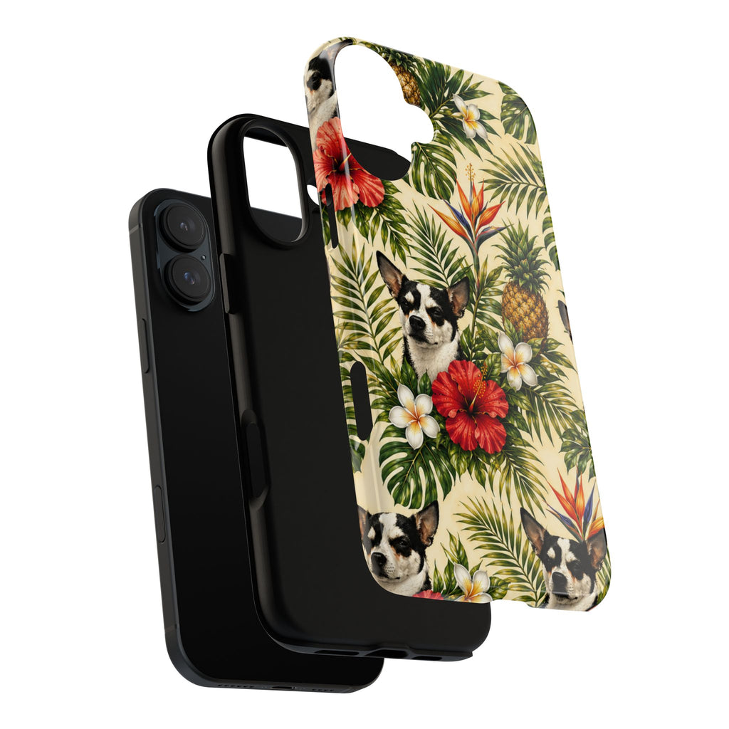 Tropical chihuahua Phone Case — Floral Pineapple Protective Tough Case
