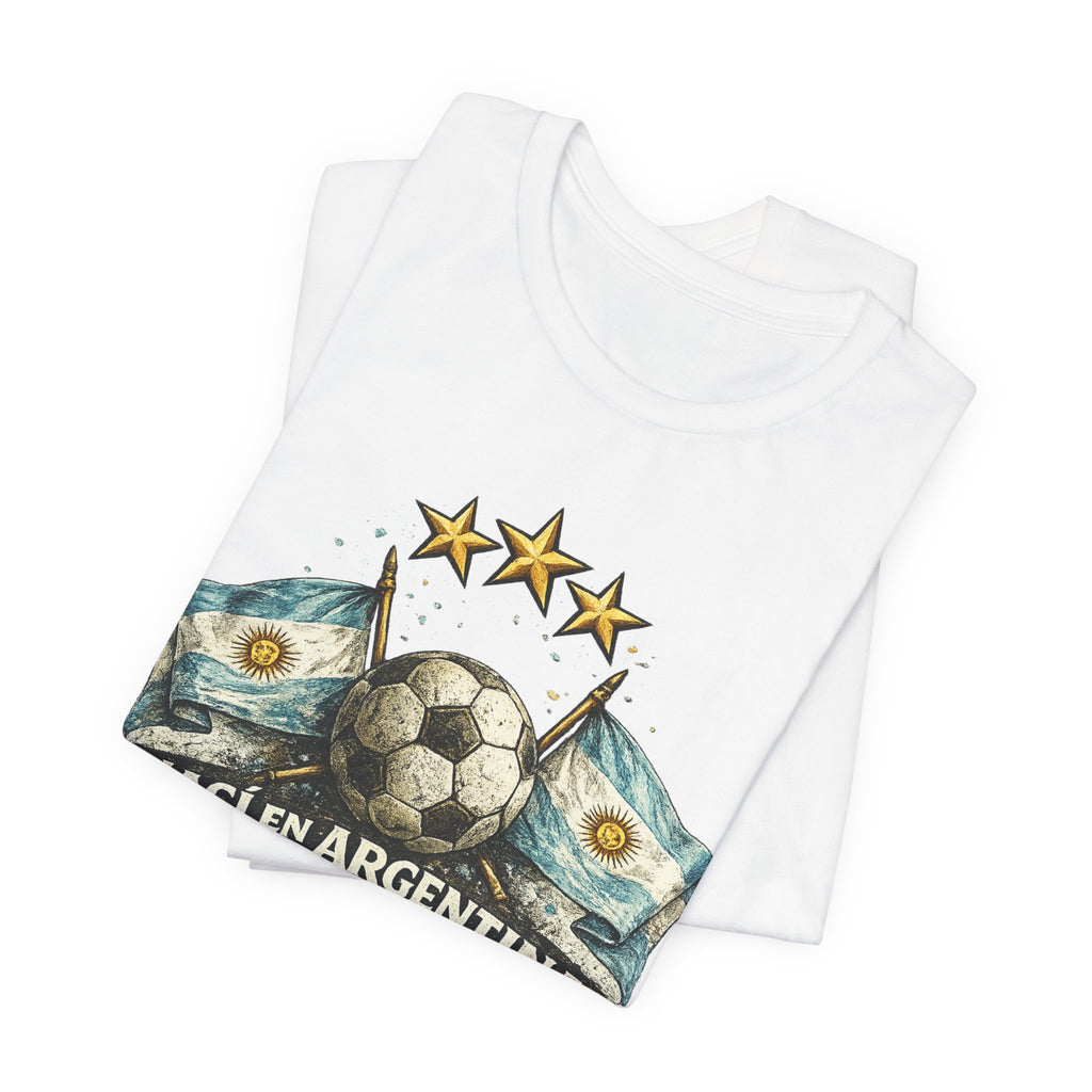 Argentina Soccer T-Shirt — "Nací en Argentina, ¿Qué más querés?" Vintage Football Tee