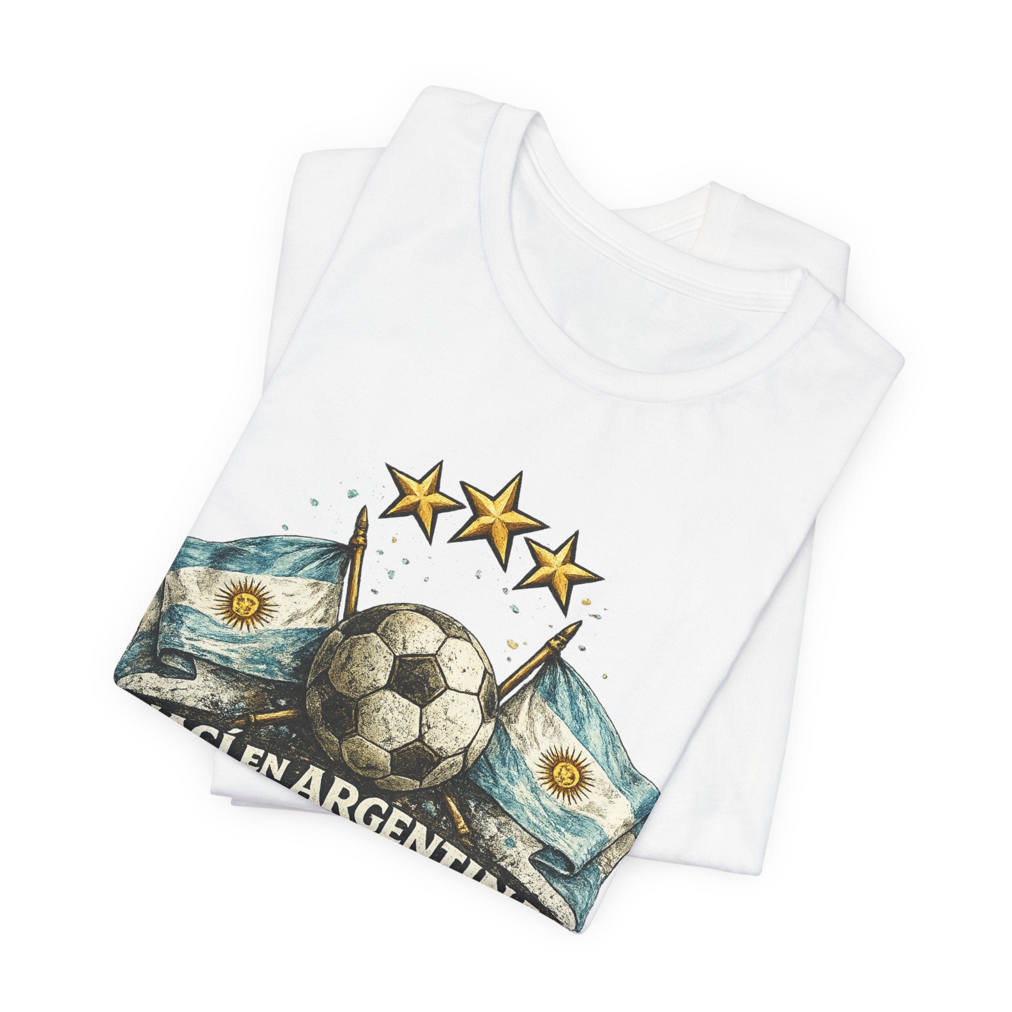 Argentina Soccer T-Shirt — "Nací en Argentina, ¿Qué más querés?" Vintage Football Tee
