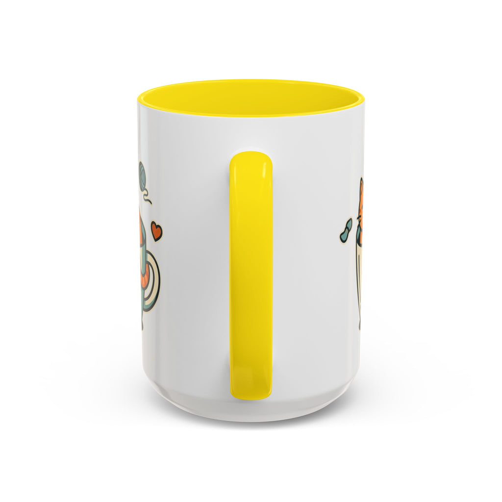Cat in Cup Coffee Mug — Cute Cat Lover Accent Mug (11/15oz)