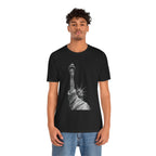 Statue of Liberty Graphic Tee — Black & White NYC Landmark T-Shirt