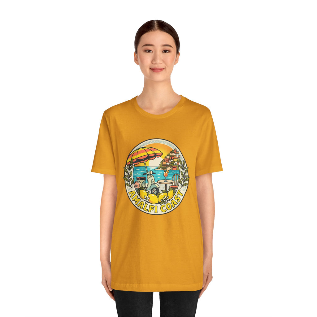Amalfi Coast Vintage Travel Tee — Scenic Lemon & Vespa Graphic