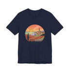 Sunset Tuscan Landscape T-Shirt — Vintage Italian Countryside Graphic Tee