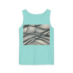 Abstract Wave Mesh Tank Top — Geometric Optical Illusion Graphic Tank