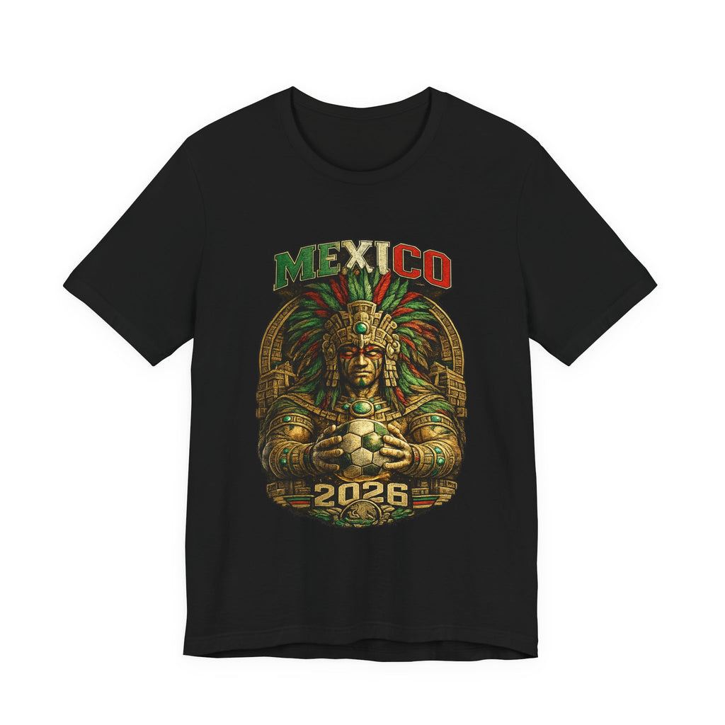Mexico 2026 Aztec Warrior T-Shirt — Vintage Mexican Pride Soccer World Cup Tee