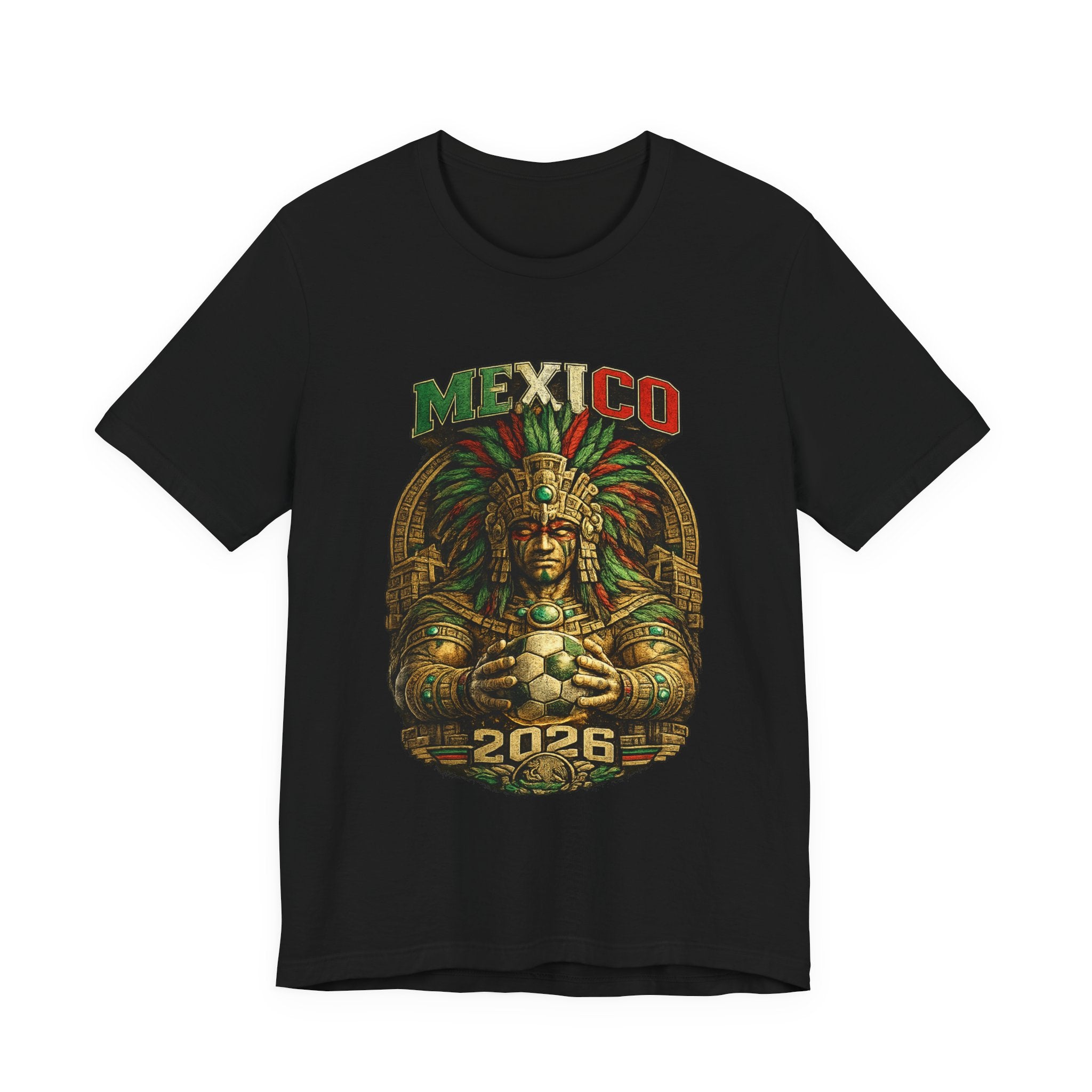 Mexico 2026 Aztec Warrior T-Shirt — Vintage Mexican Pride Soccer World Cup Tee